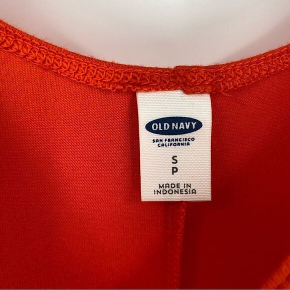 Old Navy Women’s Crew Neck Sleeveless A Line Mini Basic Summer Dress Orange S - Picture 3 of 4